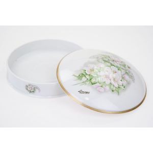 75380 LIMOGES DUŻA OKRĄGŁA BOMBONIERA POJEMNIK DZIKIE RÓŻE I BZY (4).jpg