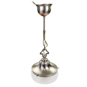 75402 STARA LAMPA ŻYRANDOL Z MATOWYM KLOSZEM W KWIATY (1).jpg