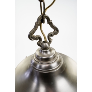 75402 STARA LAMPA ŻYRANDOL Z MATOWYM KLOSZEM W KWIATY (2).jpg