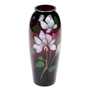 75498 BAKŁAŻANOWY WAZON EMALIĄ RĘCZNIE MALOWANY (1).jpg