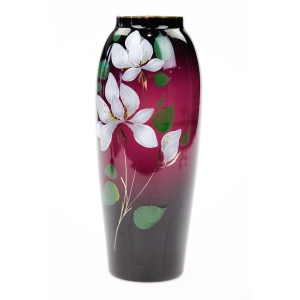 75498 BAKŁAŻANOWY WAZON EMALIĄ RĘCZNIE MALOWANY (2).jpg