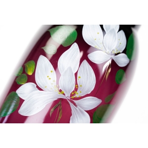 75498 BAKŁAŻANOWY WAZON EMALIĄ RĘCZNIE MALOWANY (3).jpg