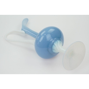 75638 BŁĘKITNY WAZON Z BIAŁYM UCHEM DZBAN NA BIAŁEJ NODZE EMPOLI (4).jpg