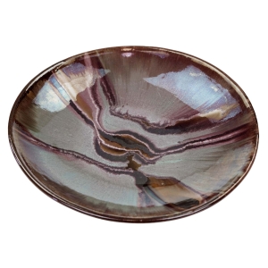 75644 ŁYSA GÓRA SPÓŁDZIELNIA KAMIONKA TALERZ PATERA WIELOBARWNA NAKRAPIANA ŚR. 32 CM (1).jpg