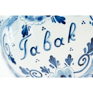 75646 DELFT HUMIDOR RĘCZNIE MALOWANY KOBALTEM POJEMNIK Z POKRYWĄ (3).jpg