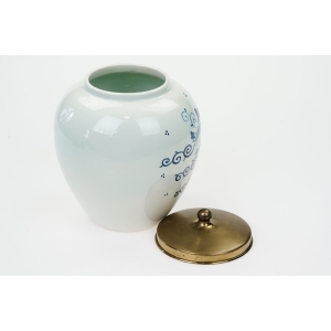 75646 DELFT HUMIDOR RĘCZNIE MALOWANY KOBALTEM POJEMNIK Z POKRYWĄ (4).jpg