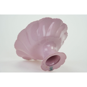 70831 LEANDER FELICJA GŁĘBSZA PATERKA NA NÓŻCE NA CZEKOLADKI Z RÓŻOWEJ PORCELANY KOLOROWE KWIATKI (4).JPG
