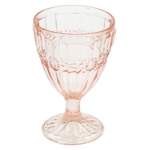 ZĄBKOWICE ROZALINOWY PUCHAREK KIELICH Z KWIATOWYM SZLACZKIEM  
