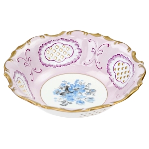 PIRKENHAMMER MISA KOSZ Z AŻURAMI BŁĘKITNE KWIATY