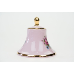 75813 CHODOV KOLEKCJONERSKI DZWONEK DZWONECZEK Z RÓŻOWEJ PORCELANY (2).jpg