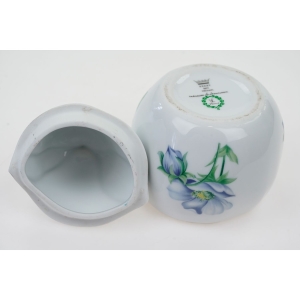 75825 LIMOGES L. LOURIEUX GRUSZKA POJEMNIK BOMBONIERKA NIEBIESKIE KWIATY (4).jpg