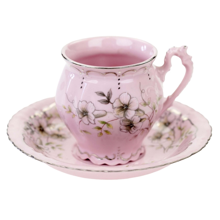 75838 CHODOV FILIŻANKA MOKKA Z RÓŻOWEJ PORCELANY CUDEŃKO Z RELIEFAMI (1).jpg