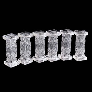 KOMPLET CUDOWNYCH MISTERNIE ZDOBIONYCH KOZIOŁKÓW POD SZTUĆCE