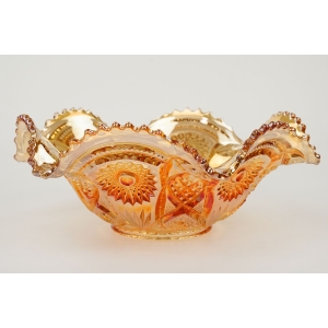 75908 CARNIVAL GLASS IMPERIAL OKAZAŁA MISA Z FALBANĄ (2).jpg
