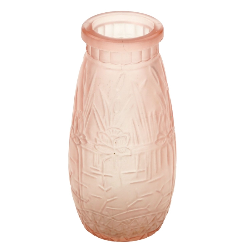 75966 RÓŻOWY SATYNOWY CICHODMUCHANY WAZON W STYLU ART-DECO LATA 30-TE (1).jpg