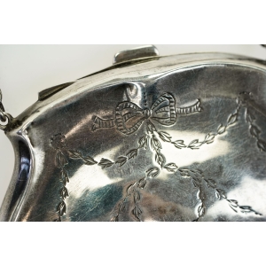 76050 TOREBKA CHATELAINE PORTMONETKA WIKTORIAŃSKA SREBRO WAGA 54,2 G (2).jpg