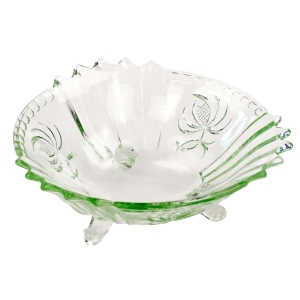 BROCKWITZ STAMBUL URANOWA MISKA NA NÓŻKACH KWIATOWE DEKORACJE