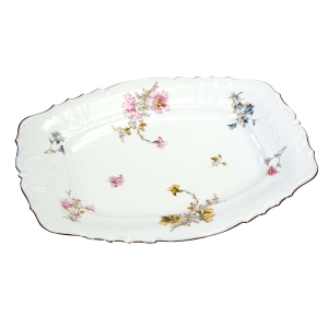 76146 FRAUREUTH SECESJA DUŻA CUDOWNA PATERA PÓŁMISEK KWIATY (1).jpg