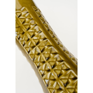 76227 BAY KERAMIK OCHROWY WAZON Z GEOMETRYCZNY RELIEFEM (3).jpg