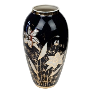 CHODZIEŻ DUŻY KOBALTOWY WAZON W LILIE 31,5 CM