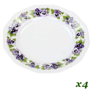 ROSENTHAL MARIA KOMPLET 4 TALERZY DESEROWYCH W BRATKI ŚR. 20 CM