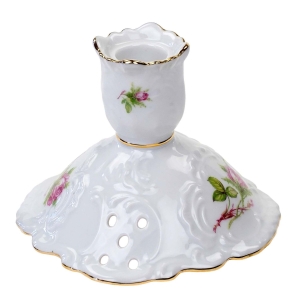 LINDNER ANNA MARIA ŚWIECZNIK Z AŻUROWĄ PODSTAWĄ W RÓŻYCZKI