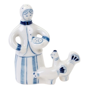 76393 ROSJA GŻELGZHEL ZSRR FIGURKA KOBIETA KARMIĄCA KURY (1).jpg