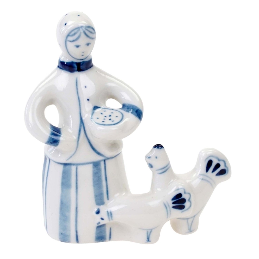 76393 ROSJA GŻELGZHEL ZSRR FIGURKA KOBIETA KARMIĄCA KURY (1).jpg