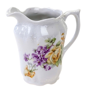 SECESJA STAREŃKI MLECZNIK HERBACIANE RÓŻE I FIOŁKI