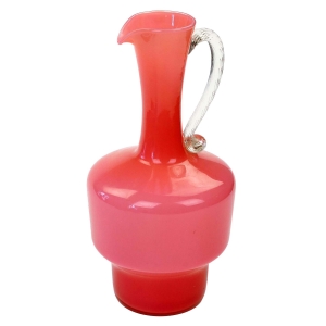 EMPOLI DUŻY RÓŻOWY DZBAN WAZON Z UCHEM