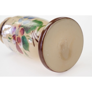 76433 SECESJA DUŻY WAZON MALOWANY EMALIĄ OPAKOWY KWIATY (5).jpg