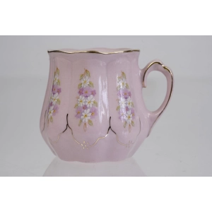 42823 BOHEMIA ŚLICZNY PĘKATY KUBEK FILIŻANKA Z RÓŻOWEJ PORCELANY DELIKATNE KWIATY (2).jpg