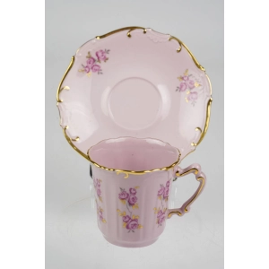 44244 LOUČKY LEANDER AMIS RÓŻOWA PORCELANA FILIŻANKA ZE SPODKIEM RÓŻYCZKI (4).jpg