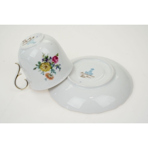 76445 KAISER MARIA THERESIA FILIŻANKA ZE SPODKIEM KOLOROWE KWIATY (4).jpg