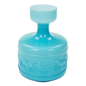 OPALINA FIORENTINA STELVIA ŚLICZNY BŁĘKITNY WAZON Z RYDWANAMI