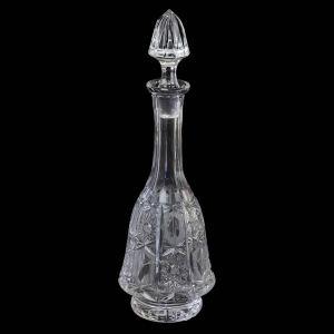 DUŻA KRYSZTAŁOWA KARAFKA DZWON RĘCZNIE SZLIFOWANY