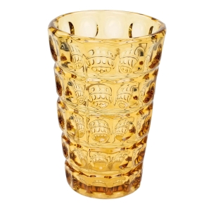 HEŘMANOVA HUŤ F. PEČENÝ DESIGNERSKI BURSZTYNOWY WAZON