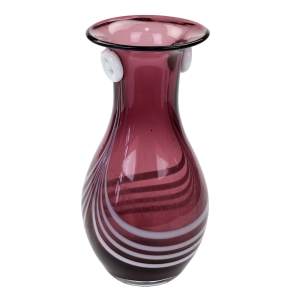 STASZIC L. FIEDOROWICZ BAKŁAŻANOWY WAZON Z BIAŁYMI GUZIKAMI