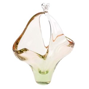 ŠKRDLOVICE E. BERANEK DESIGNERSKI ŻÓŁTO-ŁOSOSIOWY KOSZYK