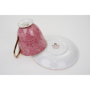 76512 ROYAL ALBERT GOSSAMER RÓŻOWA MARMURKOWA FILIŻANKA ZE SPODKIEM (4).jpg