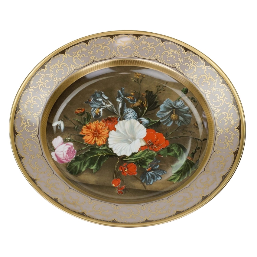 76513 KAISER DEKORACYJNA DUŻA PATERA HOLENDERSKIE MALARSTWO KWIATY (1).jpg