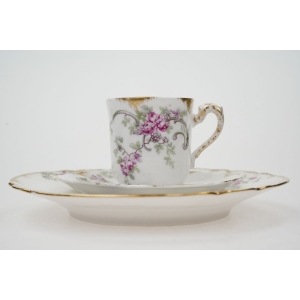 76514 LIMOGES L. SAZERAT &amp; BLONDEAU SECESJA ŚNIADANIÓWKA FIOLETOWE RÓŻYCZKI (2).jpg
