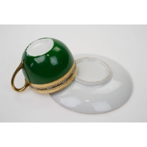 76524 FILIŻANKA ZIELONA MOKKA ZE SPODKIEM ZE ZŁOTYM SZLACZKIEM (4).jpg
