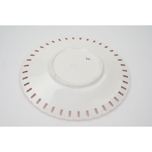 76530 WÄCHTERSBACH PIĘĆ RÓŻOWYCH TALERZYKÓW PLECIONKA MAJOLIKA (4).jpg