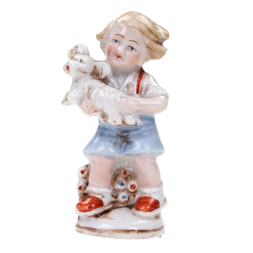76559 GRÄFENTHAL THÜRINGEN ZABYTKOWA FIGURKA CHŁOPCA Z PIESKIEM (1).jpg