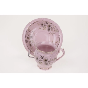 52908 CHODOV FILIŻANKA MOKKA Z RÓŻOWEJ PORCELANY CUDEŃKO Z RELIEFAMI (4).JPG