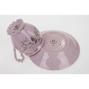 52908 CHODOV FILIŻANKA MOKKA Z RÓŻOWEJ PORCELANY CUDEŃKO Z RELIEFAMI (5).JPG