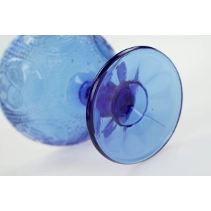 53663 ZĄBKOWICE SECESYJNY PUCHAREK W MEDALIONY CUKIERNICA NA NODZE W KOBALTOWYM KOLORZE (6).JPG