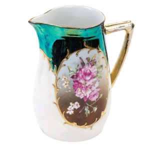 76601 BERLIN ZABYTKOWY OPALIZOWANY RĘCZNIE MALOWANY MLECZNIK KWIATOWY MEDALION (1).jpg