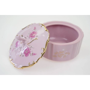 76603 LEANDER BOMBONIERA Z RÓŻOWEJ PORCELANY FASON AMIS RÓŻOWE KWIATKI (4).jpg